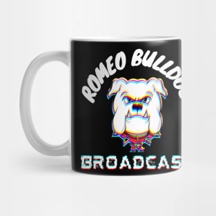 Romeo Bulldog Broadcast Glitch Logo FILLED IN Mug